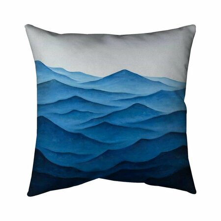 FONDO 20 x 20 in. Dark Calm Ocean Waves-Double Sided Print Indoor Pillow FO2775265